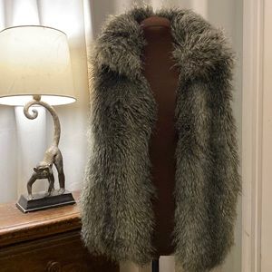 Sisley Gray Faux Fur Vest